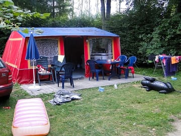 Kick back on the outdoor furniture supplied