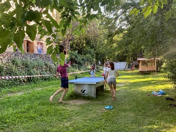 Ping-pong game in progress