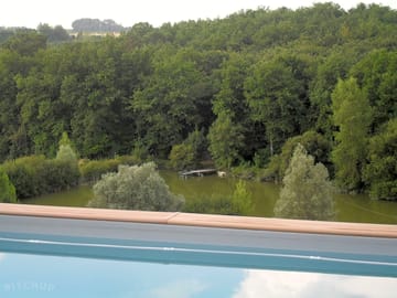 Pool overlooking the pond and the forest
