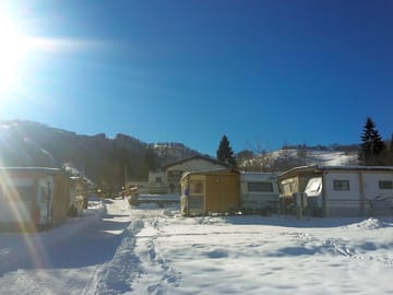 Spacious camping pitches suitable for all types of weather