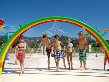 Having fun at the water park