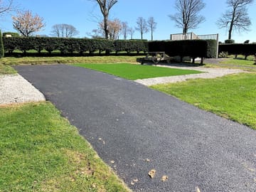 Fully-serviced hardstanding pitch