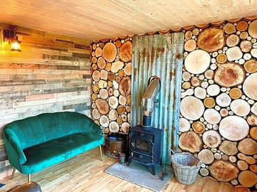 The sitting room in the cabin to which you have private access too during you stay