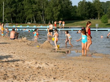 The beach area by the lake