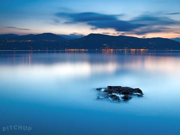 Sunset over lake maggiore