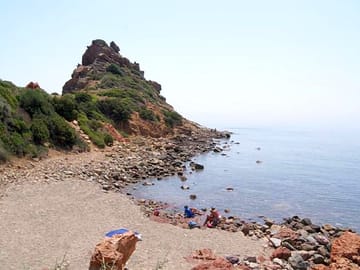 The mediterranean sea is next to the site