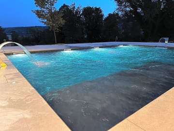 Outdoor pool for all the camp and hotel guests