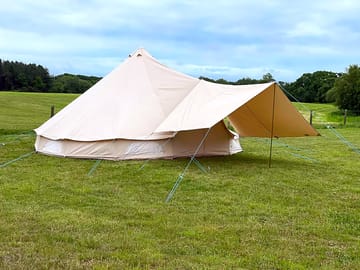 All the bell tents have a porch for shelter from the weather