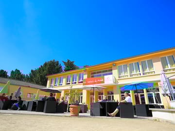 Relax with a drink or meal outside the restaurant