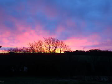 Sunrise over the site