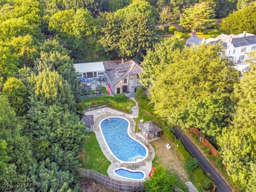 Aerial view of the pool