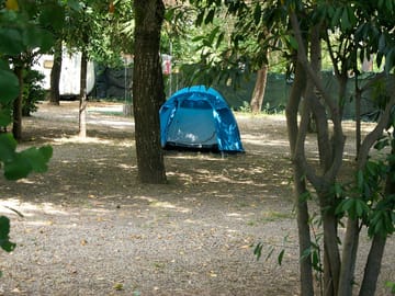 One of the tent pitches
