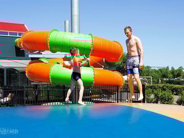 Playground with giant jumping pillow