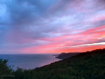 Sunset over the coast
