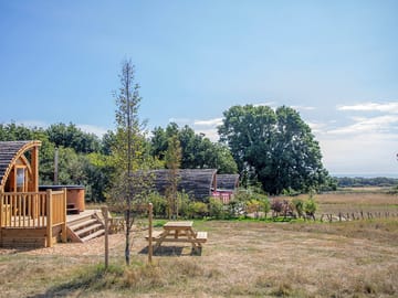 Cabins overlooking the countryside