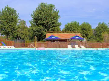 Outdoor pool, with adjacent pool bar