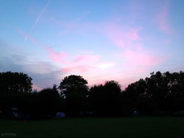 Sunset on campsite