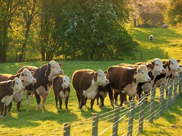 Curious cows next door