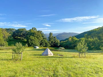 Camping on the Orchard field