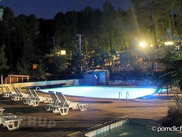 The swimming pool at night