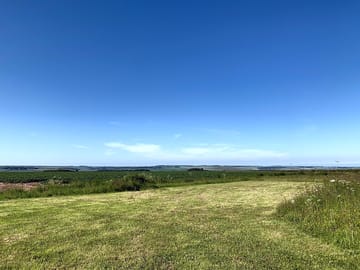 Camp site and it’s stunning view over the yorkshire wolds