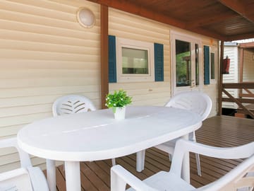 Alfresco seating on the decking