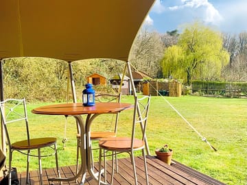 Safari tent at driftaway camping