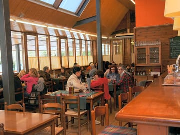 Customers having lunch at the bar/restaurant