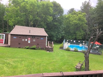 Bathhouse next to the pool