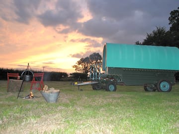 Gypsy wagon at dusk