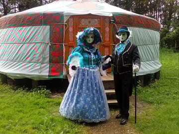 Exterior of yurt