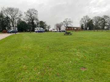 Hardstanding pitches and picnic table