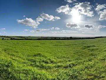 Panoramic view of the camping field