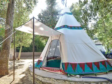 Outside the tipi