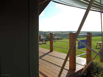 Country views from the tents