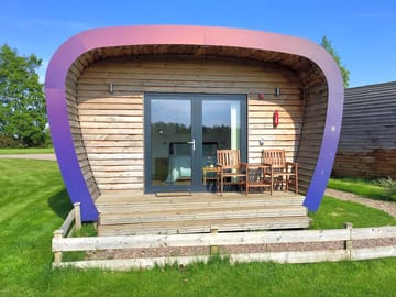 Outdoor decking area with seating