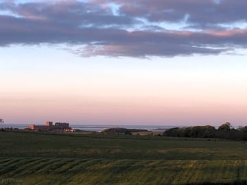 Bamburgh castle from the campsite