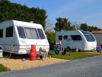 Touring caravan pitches - gravel standing