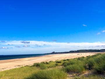 Ross beach looking towards bamburgh castle