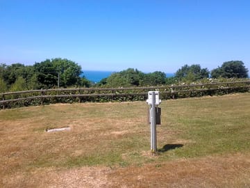 Sea-view pitch with electric hook-up