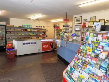 Reception and small shop on site