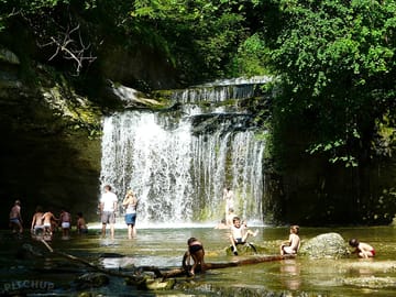 Herisson's waterfall nearby the campsite