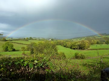 Rainbow over the countryside