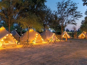 Glamping bell tents
