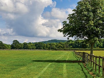 Pitches in a 30-acre field, with more adjoining fields