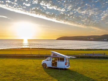 The beautiful sunset over a T5