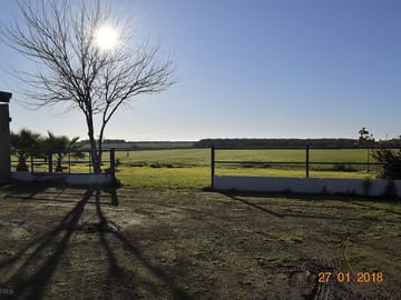 View of fields from the site