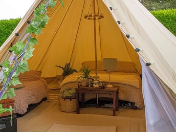 Lighting and electric socket in the fox talbot bell tent