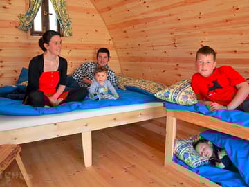 Inside of camping pod cambrian