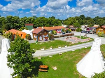 Campsite aerial view